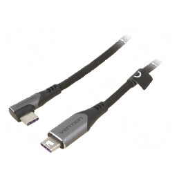 Cablu USB 2.0 USB C în unghi 1m negru 100W | Electronic-mag.ro | Componente Electronice
