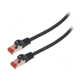 Patch cord S/FTP 6 litat Cu LSZH negru 10m 26AWG | Electronic-mag.ro | Componente Electronice