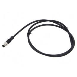 Conector M8 mufă tată drept IP67 3 PIN 3A -20÷80°C | Electronic-mag.ro | Componente Electronice