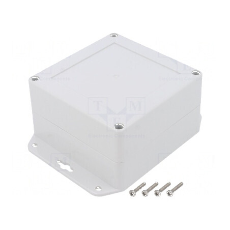 Carcasă universală ABS gri deschis 105mm x 105mm x 60mm | Electronic-mag.ro | Componente Electronice