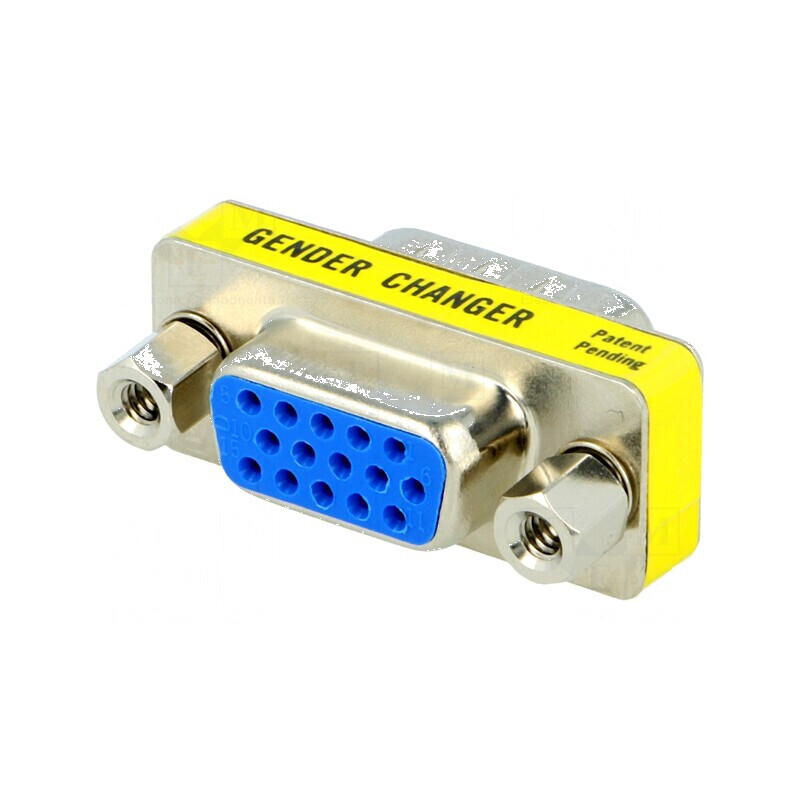 Adaptor D-Sub 15pin HD tată la mamă | Electronic-mag.ro | Componente Electronice