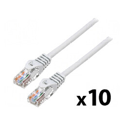 Cabluri patch U/UTP 5e litat CCA PVC gri 2m 26AWG - 10 bucati | Electronic-mag.ro | Componente Electronice