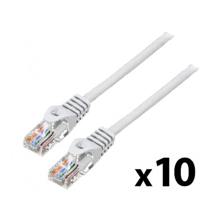 Cabluri patch U/UTP 5e litat CCA PVC gri 2m 26AWG - 10 bucati | Electronic-mag.ro | Componente Electronice