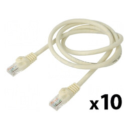 Cabluri patch U/UTP 6 litat CCA PVC alb 1m 26AWG - 10 buc. | Electronic-mag.ro | Componente Electronice