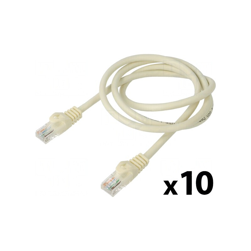 Cabluri patch U/UTP 6 litat CCA PVC alb 1m 26AWG - 10 buc. | Electronic-mag.ro | Componente Electronice