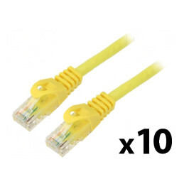 Cablaj Patch cord U/UTP 6 litat CCA PVC galben 1m 26AWG | Electronic-mag.ro | Componente Electronice