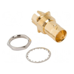 Conector BNC soclu mamă 75Ω SMT aurit -40÷85°C | Electronic-mag.ro | Componente Electronice