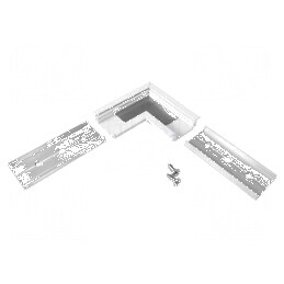 Conector 90° alb aluminiu GROOVE14 | Electronic-mag.ro | Componente Electronice