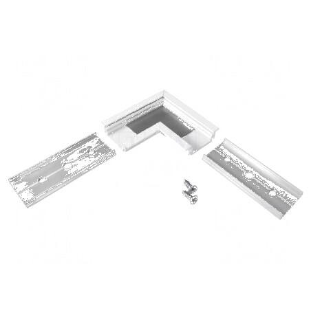Conector 90° alb aluminiu GROOVE14 | Electronic-mag.ro | Componente Electronice