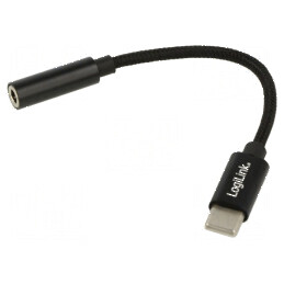 Adaptor Jack 3,5mm 4pin USB C 0,13m negru | Electronic-mag.ro | Componente Electronice