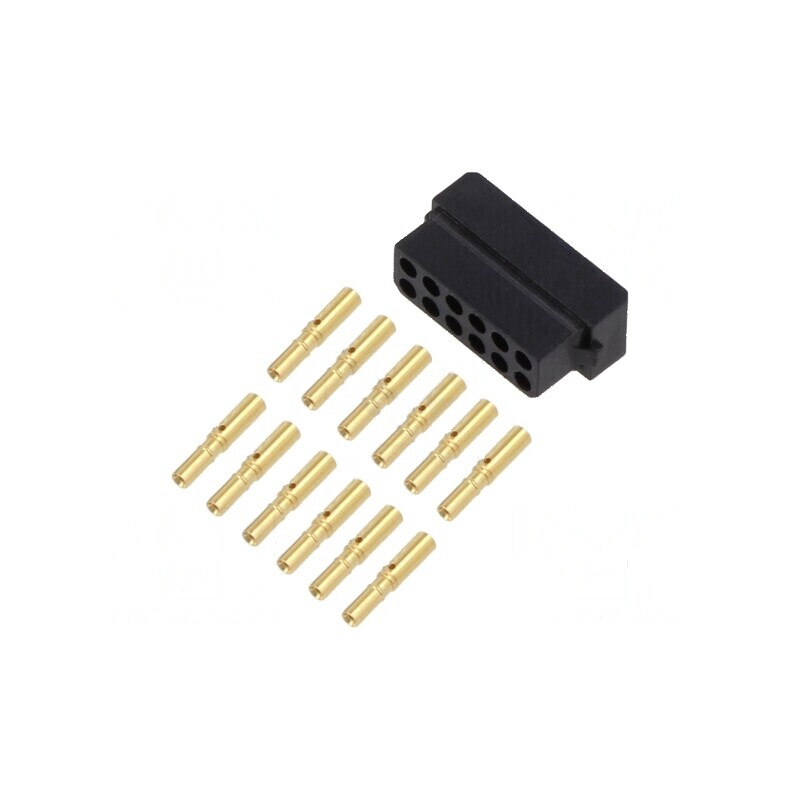 Conector cablu-cablu/PCB mufă mamă 12 PIN Datamate L-Tek | Electronic-mag.ro | Componente Electronice