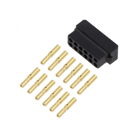 Conector cablu-cablu/PCB mufă mamă 12 PIN Datamate L-Tek | Electronic-mag.ro | Componente Electronice