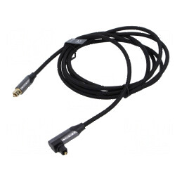 Cablu Toslink 2m cu mufă aurită negru | Electronic-mag.ro | Componente Electronice