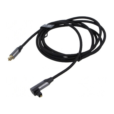 Cablu Toslink 2m cu mufă aurită negru | Electronic-mag.ro | Componente Electronice