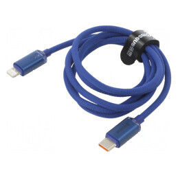 Cablu USB 2.0 Apple Lightning și USB C 1,2m albastru | Electronic-mag.ro | Componente Electronice
