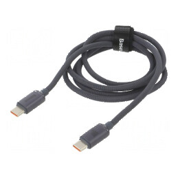 Cablu USB 2.0 USB C 1,2m negru textil | Electronic-mag.ro | Componente Electronice