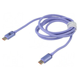 Cablu USB 2.0 USB C 1,2m violet 100W | Electronic-mag.ro | Componente Electronice
