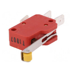 Microîntrerupător SNAP ACTION 10A 400VAC cu manetă și rolă | Electronic-mag.ro | Componente Electronice