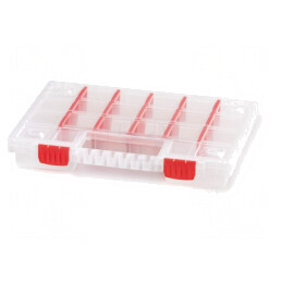 Container transparent cu partiții 344x249x50mm | Electronic-mag.ro | Componente Electronice