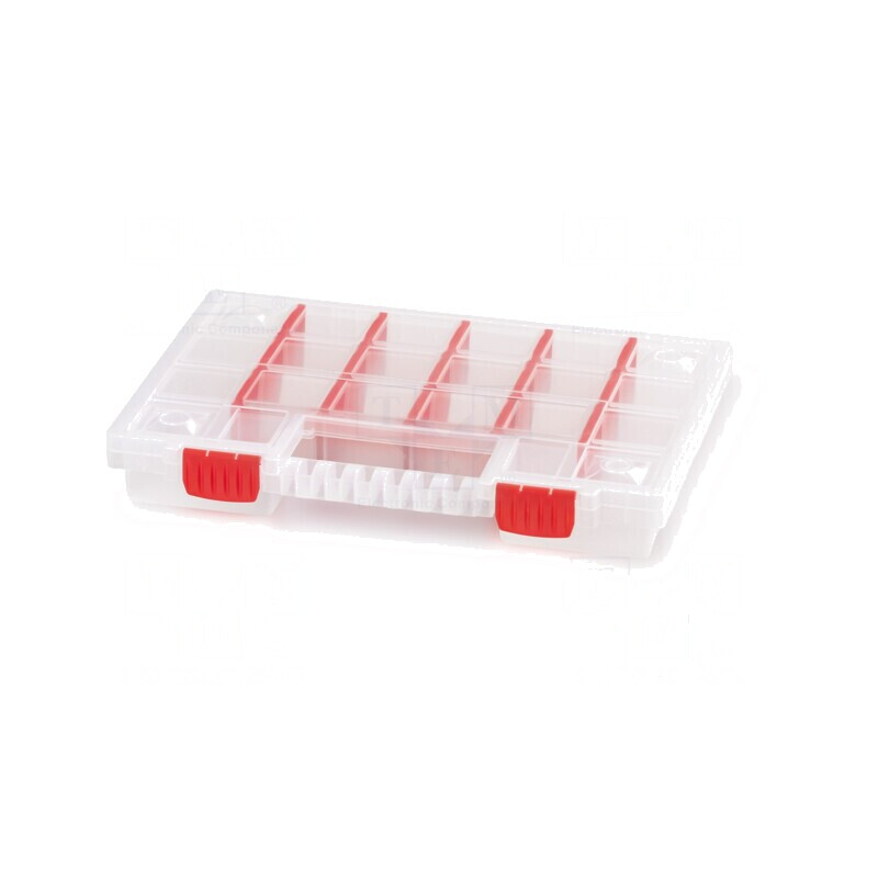 Container transparent cu partiții 344x249x50mm | Electronic-mag.ro | Componente Electronice Container transparent cu partiții 344x249x50mm | Electronic-mag.ro | Componente Electronice