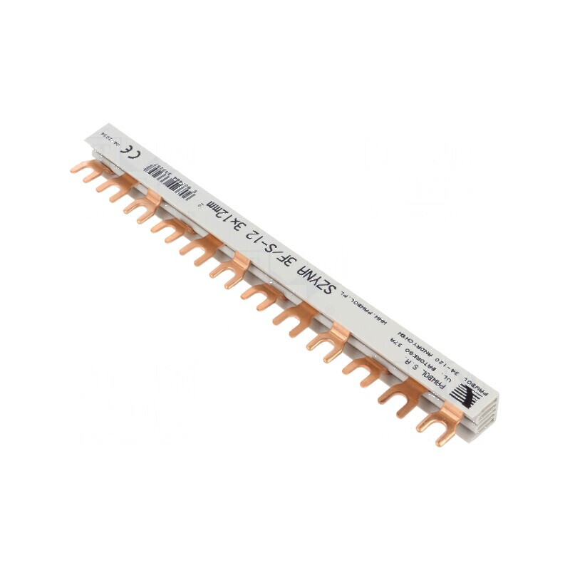 Bară colectoare 12mm² 3 Poli 400V 80A tip pieptene PVC | Electronic-mag.ro | Componente Electronice