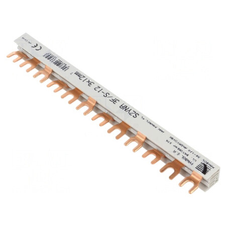 Bară colectoare 12mm² 3 Poli 400V 80A tip pieptene PVC | Electronic-mag.ro | Componente Electronice