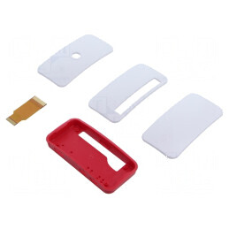 Carcasa ABS Albă/Roșie pentru Accesorii | Electronic-mag.ro | Componente Electronice