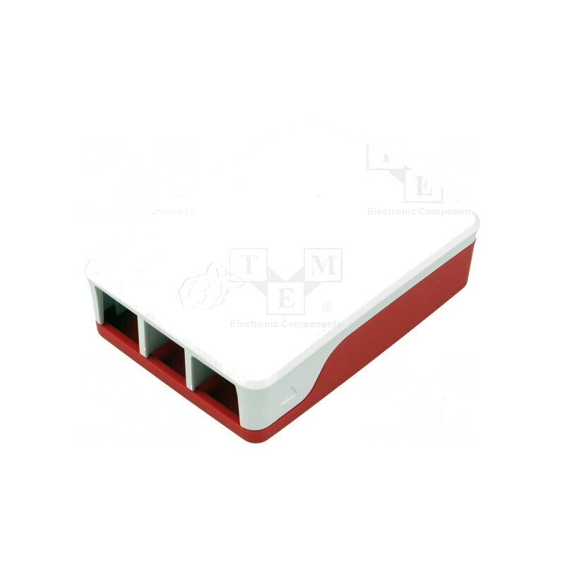 Carcasa Raspberry Pi 4 Albă și Roșie - Accesorii | Electronic-mag.ro | Componente Electronice