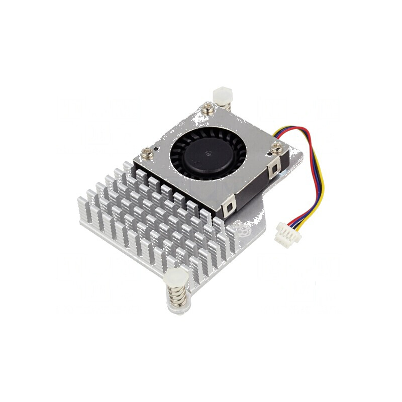 Radiator activ din aluminiu pentru Raspberry Pi 5 - 63,5x42,5mm | Electronic-mag.ro | Componente Electronice Radiator activ din aluminiu pentru Raspberry Pi 5 - 63,5x42,5mm | Electronic-mag.ro | Componente Electronice