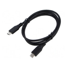 Cablu USB C 1m cu 2 mufei, 480Mbps, Fire PVC | Electronic-mag.ro | Componente Electronice