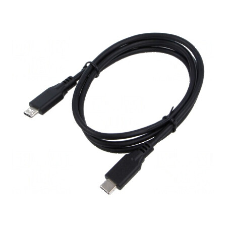 Cablu USB C 1m cu 2 mufei, 480Mbps, Fire PVC | Electronic-mag.ro | Componente Electronice
