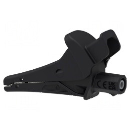 Bornă crocodil 20A neagră cu capacitate prindere max. 25mm 1,5kV | Electronic-mag.ro | Componente Electronice