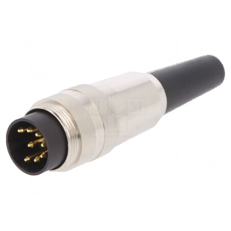 Conector M16 mufă tată lipire pe cablu PIN 8 5A 60V drept | Electronic-mag.ro | Componente Electronice