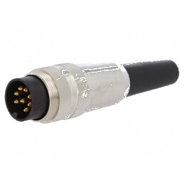 Conector M16 mufă tată lipire cablu PIN 8 5A 60V drept | Electronic-mag.ro | Componente Electronice
