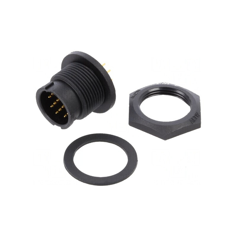 Conector circular soclu B tată PIN 12 2A IP67 | Electronic-mag.ro | Componente Electronice
