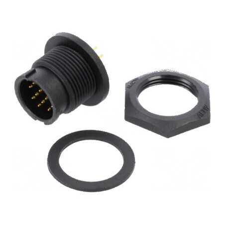Conector circular soclu B tată PIN 12 2A IP67 | Electronic-mag.ro | Componente Electronice