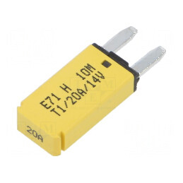 Siguranță termică 20A 12VDC auto 12,45mm E71 | Electronic-mag.ro | Componente Electronice