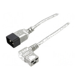 Cablu IEC C19 mamă unghiat la IEC C20 tată 1,8m 3x1,5mm2 PVC | Electronic-mag.ro | Componente Electronice