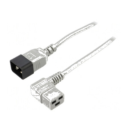 Cablu IEC C19 mamă unghiat la IEC C20 tată 1,8m 3x1,5mm2 PVC | Electronic-mag.ro | Componente Electronice