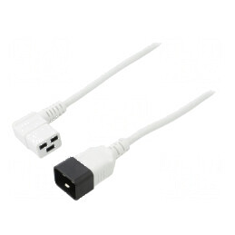 Cablu IEC C19 mamă unghi, C20 tată, 1,8m, 3x1,5mm² PVC | Electronic-mag.ro | Componente Electronice