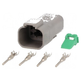 Conector cablu-cablu mufă tată DT 4 pini crimpat | Electronic-mag.ro | Componente Electronice