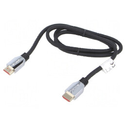 Cablu HDMI 2.1 1m negru cu mufe HDMI din ambele părți din gumă | Electronic-mag.ro | Componente Electronice