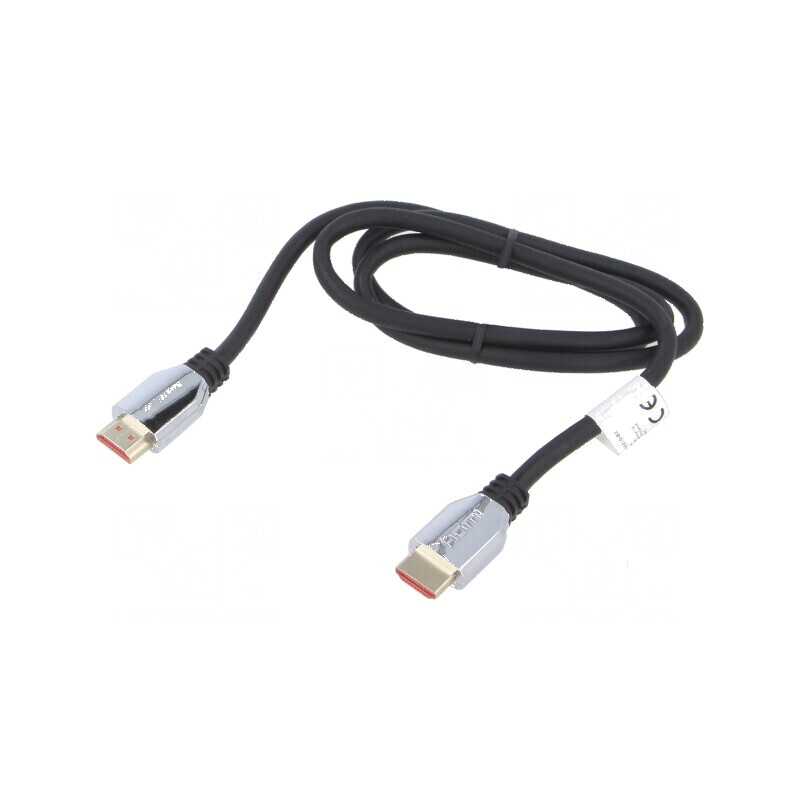 Cablu HDMI 2.1 1m negru cu mufe HDMI din ambele părți din gumă | Electronic-mag.ro | Componente Electronice Cablu HDMI 2.1 1m negru cu mufe HDMI din ambele părți din gumă | Electronic-mag.ro | Componente Electronice