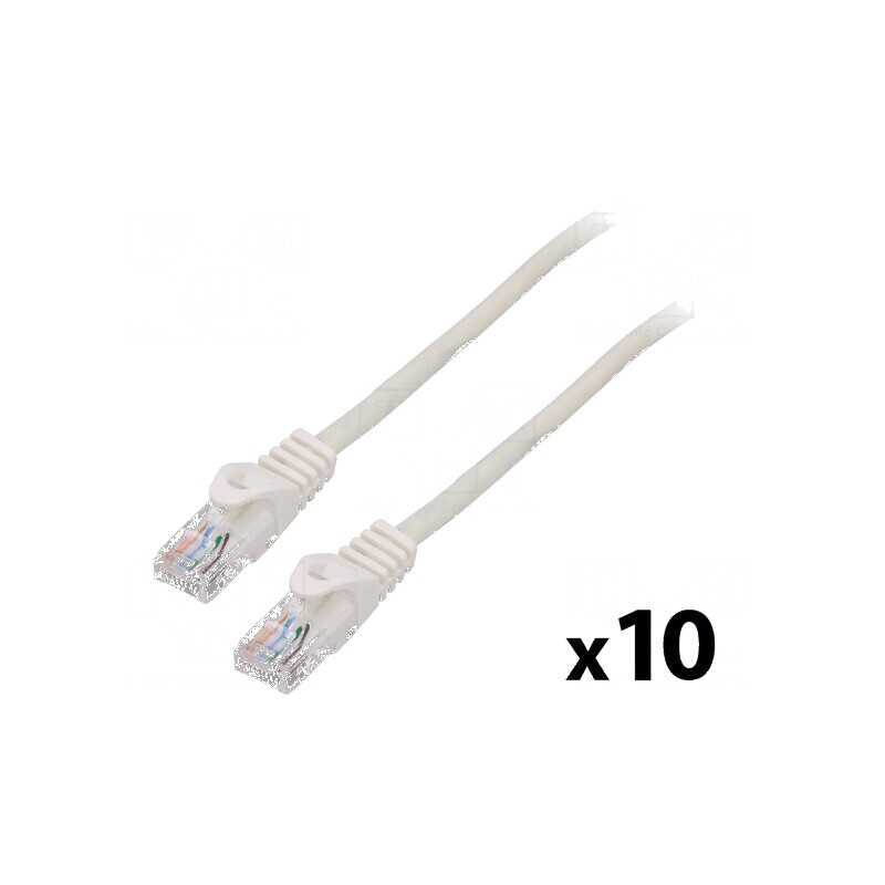 Patch cord U/UTP 5e 2m 26AWG alb CCA PVC 10buc | Electronic-mag.ro | Componente Electronice Patch cord U/UTP 5e 2m 26AWG alb CCA PVC 10buc | Electronic-mag.ro | Componente Electronice