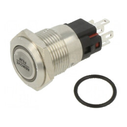 Comutator anti-vandalism Poz 2 SPDT 0,5A 220VAC IP40 verde | Electronic-mag.ro | Componente Electronice