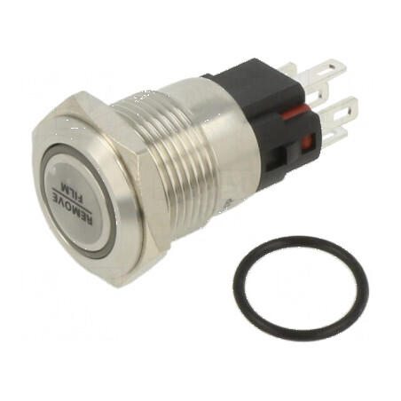 Comutator anti-vandalism Poz 2 SPDT 0,5A 220VAC IP40 verde | Electronic-mag.ro | Componente Electronice