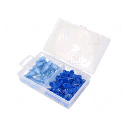 Set 50 Conectori IDC Crimpati Albastri pe Cablu | Electronic-mag.ro | Componente Electronice