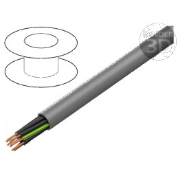 Cablu BiT 500 25G0,75mm2 neecranat 300V 500V Cu litat gri | Electronic-mag.ro | Componente Electronice