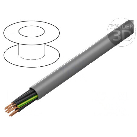 Cablu BiT 500 25G0,75mm2 neecranat 300V 500V Cu litat gri | Electronic-mag.ro | Componente Electronice