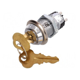 Comutator întrerupător cu cheie Poz.i stab 1 Pini SPST 90° | Electronic-mag.ro | Componente Electronice